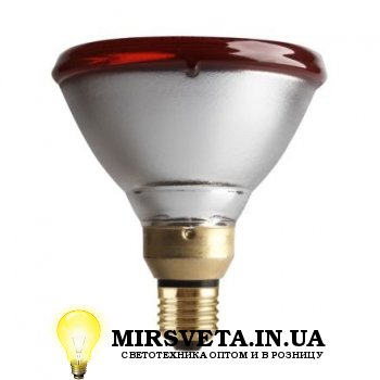 Лампа накаливания инфракрасная ИКЗК 175Вт 220В Е27  PAR38 IR 175W E27 230V Red Philips